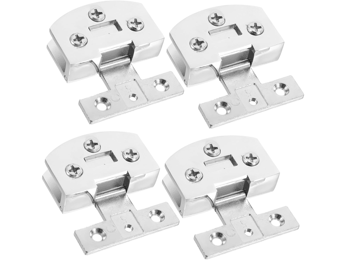 Conjunto De 4 Dobradiças Aço Inoxidável Para Portas Vidro, Com