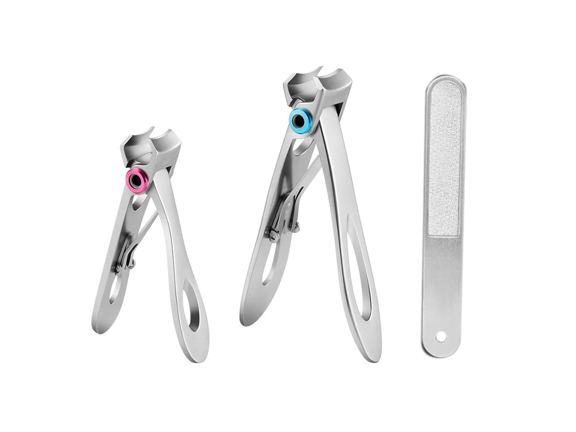 Lurelia Conjunto De Cuidados De Unhas 3 Peças, Em Aço Inoxidável, Para Unhas Grossas, Cor Preto, Para Cuidados Pessoais