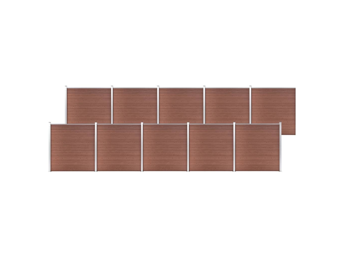 Fence Set, Fence Sets Vidaxl Marrom Wpc (n/a)