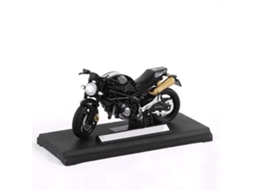 Mali modelo de Motocicleta de Liga com Recuo Brinquedo Educativo Portátil Simulação Preto