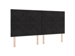 Cama Bocom Colchão Preta De Veludo Vidaxl Preto Fabric (200x200 Cm)