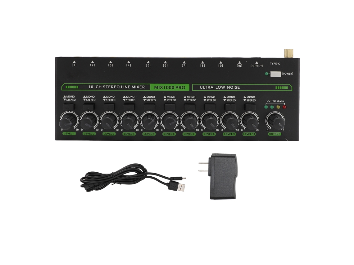 Mixer LAXISCREED 10 Canais Efeito de Luz Rgb