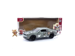 Carro de Coleção em Miniatura JADA TOYS 1/24 Dodge Challenger Hellcat com Figura de Jerry 2015 Cinza 33722S