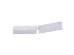 Porta Brocas De Taladro De Uñas Profesional 30 Huecos Contenedor Dustproof Herramientas De Uñas Blanco