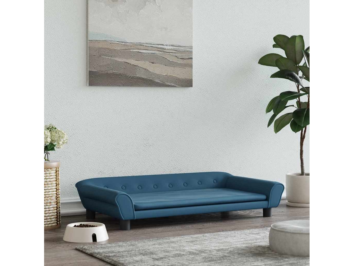 Vidaxl Cama 100x50x21 Cm Veludo Azul