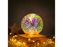Luz decorativa de fogos de artifício 3D, luz noturna LED romântica, Slowmoose colorido