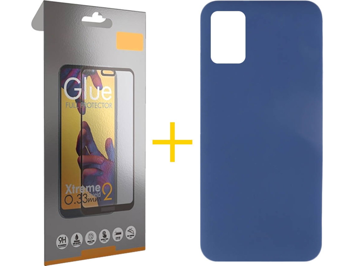 Kit Capa e Película Samsung Galaxy A51 SKYHE Full Silicone Líquido (Azul)