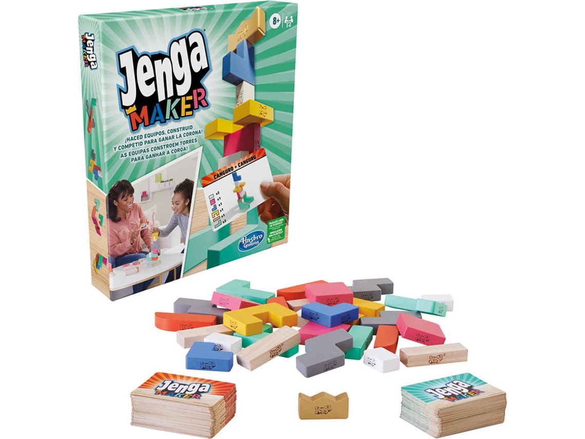 Jogo Educativo HASBRO Jenga Maker (Idade Mínima: 8 Anos - 26,7 x 4