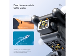 Mini Drone com Câmera 4K Hd para Evitar Obstáculos em 360 Câmera Dupla Duração Da Bateria: 15 Min Preto YIZHOOD