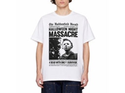 Rockinstone Halloween Haddonfield Herald White Adult T-shirt Size:xl