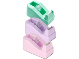 Dispensador de fita adesiva portátil Betooky em plástico sem rebarbas, conjunto elegante e moderno de 3 peças para
