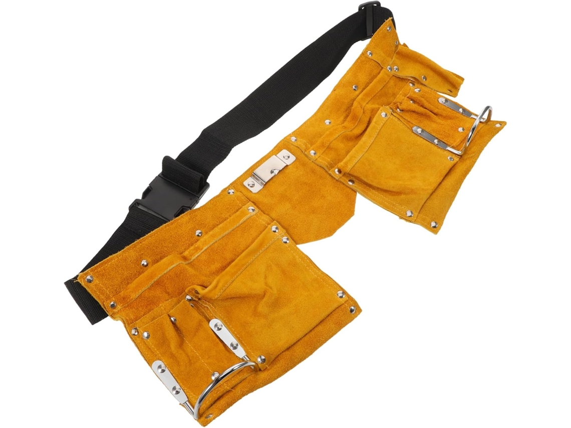 Bolsa De Ferramentas Portátil Para Cinto Com Ajuste Seguro E Compartimento Duplo, Ideal Para Eletricistas E Técnicos De