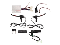 Controlador de escobillas 12v 250w com mango de aceleração, alavanca de freio e acessórios para bicicleta e patinete elétrico
