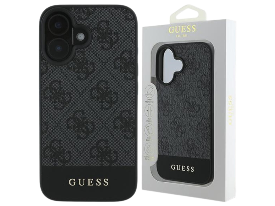 Guess Hardcase Para Iphone 16 Plus 6.7 4g Com Faixa Inferior De Alta Proteção