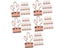 Conjunto de 60 clipes decorativos para documentos Sewacc, clipes longos para organização de recibos e materiais.