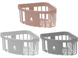 Conjunto De 3-prateleiras Parede Para Armazenamento Em Canto, Em Pp, Otimizando Espaço Para Banheiro E Quarto