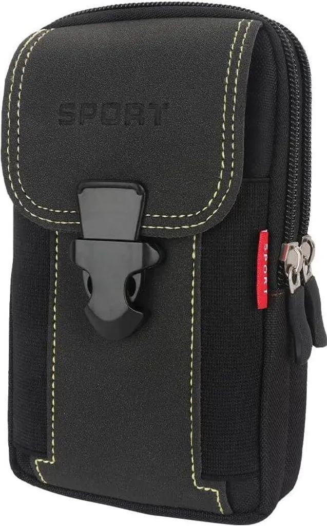 Bolsa Tática, Nylon, Bolsos, Porta celular, Cor Preta AQUAFORGE
