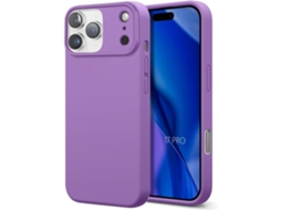 Capa Para Celular - Booling - Iphone 17 Pro - Silicone Líquido Fino - Roxo - Resistente A Arranhões