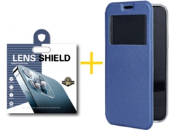 Capa + 1 Película de Câmara para iPhone 11 SKYHE Azul