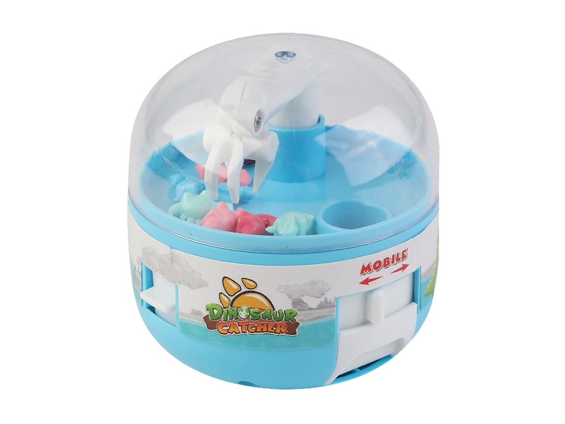 Máquina De Pegar Bonecas Mini Dino Elétrica Para Crianças Melhora Coordenação Azul