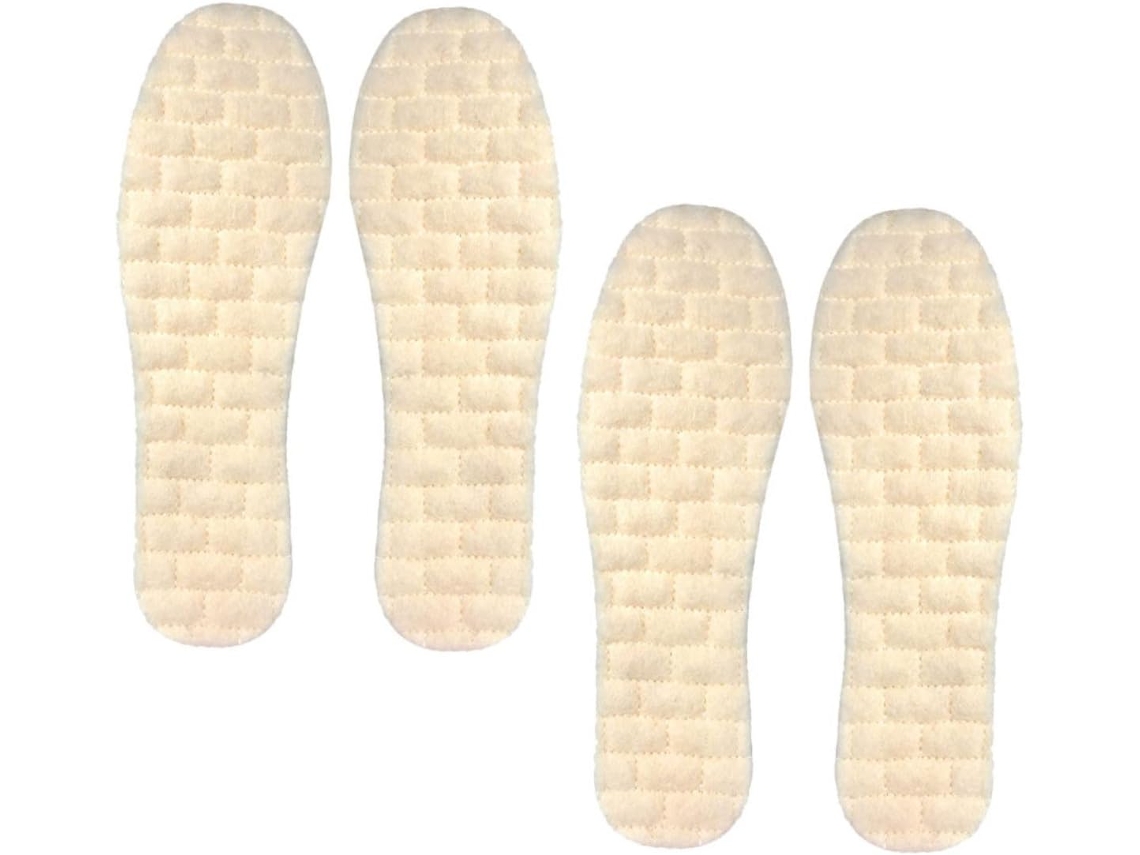Palmilhas Térmicas De Lã Para Calçados, 2 Pares, Tamanho 35-36, Acolchoadas E Grossas, Respiráveis E Com Absorção De