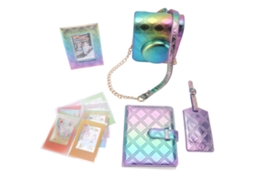 2026 kit de Capa Protectora para Câmera Instantânea com Bolsa de Couro Pu, Álbum, Moldura e Adesivos de Fotos