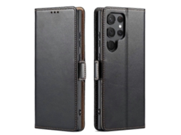 Capa Para Celular Fierre Shann Em Couro Pu Com Textura Para Samsung Galaxy S25 Ultra 5g