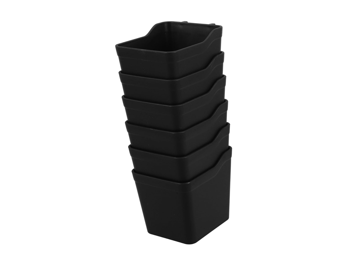 Conjunto De 6 Suportes Para Canecas Em Painel Perfurado Preto, Organiz