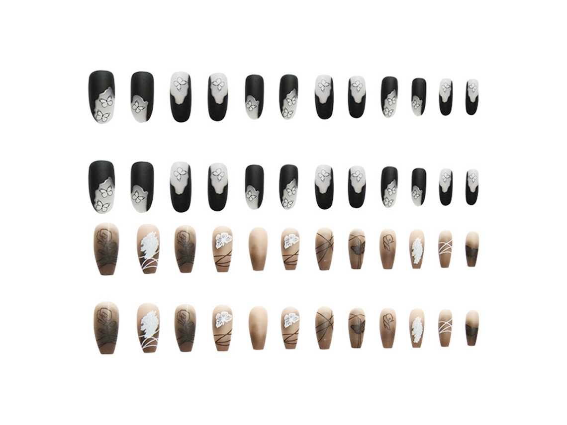 Dois Conjuntos de Adesivos de Unhas com Múltiplos Estilos Ferramentas para Unhas Decorativas Como Brinde NEVEANCE