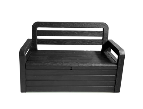 Banco De Jardim E Baú Onlinediscount24 Primavera 263 Litros Preto Antracite Resina