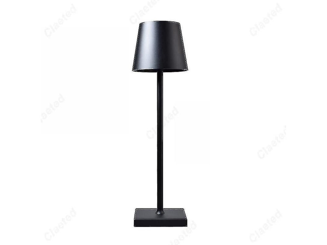 Lâmpada De Mesa Sem Fio Recarregável Poldina Touch À Prova D'água 3000k 3600mah Para Quarto Hotel Sala Restaurante Negro