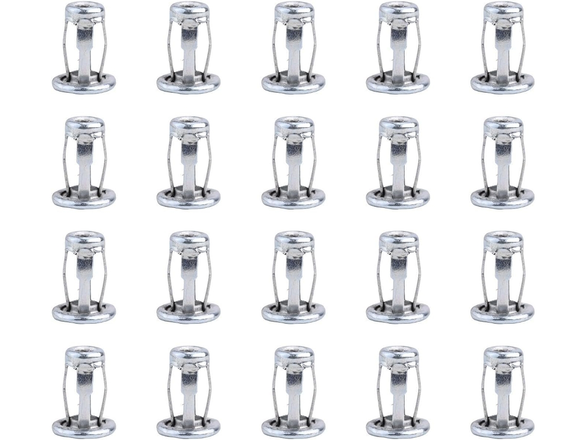 Conjunto De 20 Porcas Expansão Com Parafusos, Em Aço Carbono Zincado,