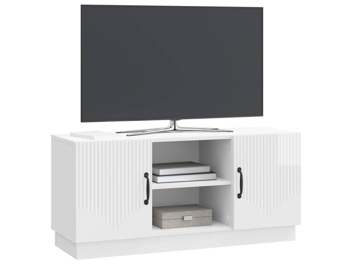 Gabinete para Tv Branco Brilhante 102 X 34,5 X 47 Cm MAISON EXCLUSIVE
