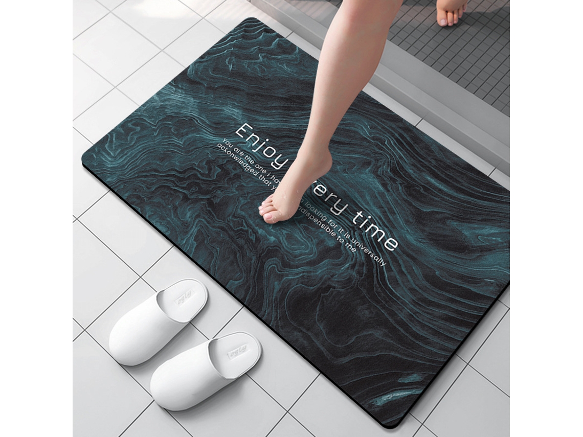 Tapetes de Banho Antiderrapantes Absorventes de Secagem Rápida para Decoração de Banheiro Padrão 8 EVELTEK 40x60CM