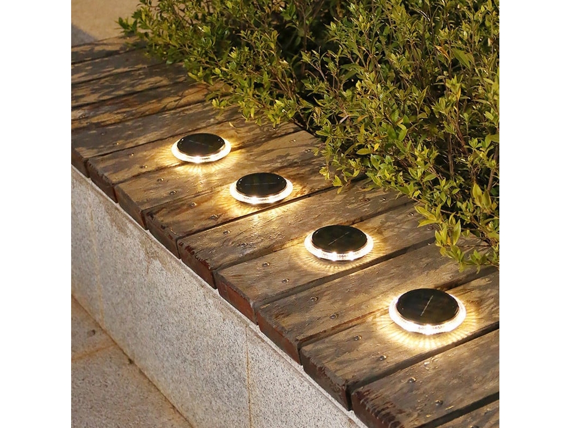 Luminária solar com 8 LEDs ajustáveis para jardim AQUAFORGE