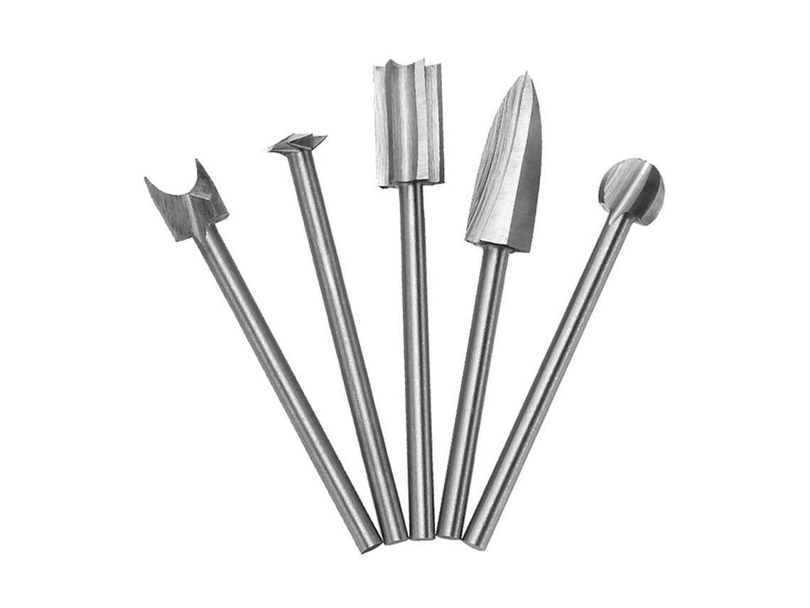 Conjunto de Brocas YURU 5 peças para gravação em madeira, aço HSS