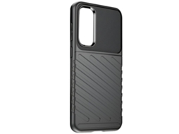 Capa Fe Estriado Antiderrapante Fina Para Samsung Galaxy S23 Ushion Silicone Preto
