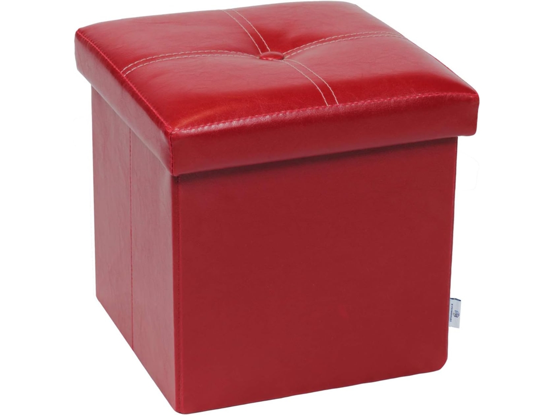 Banco De Armazenamento Com Revestimento Em Faux Leather, Dobrável, Quadrado Pequeno, 11,8 X 11,8 X 11,8, Preto Rnemitery