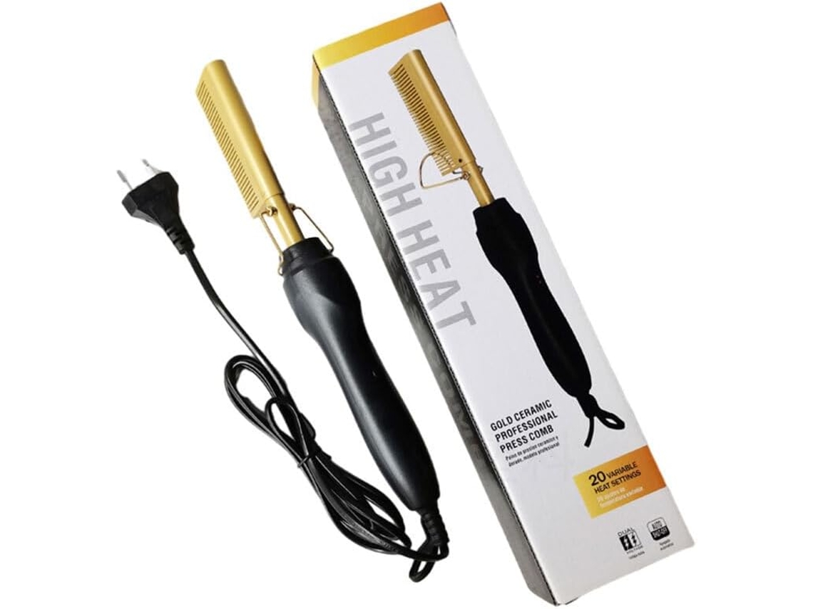 Pente Elétrico Duplo Para Alisar Ou Cachear O Cabelo, Resistente E Multifuncional