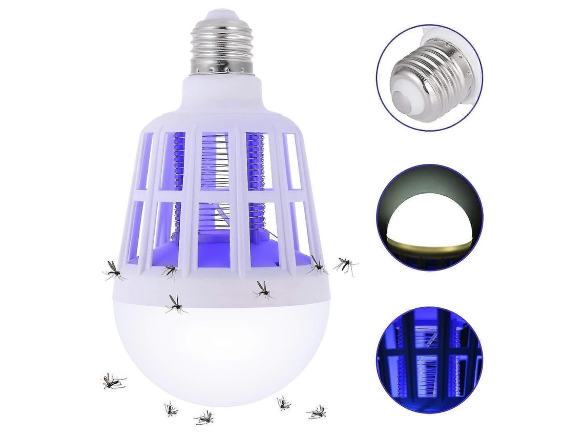 Lâmpada eletrônica mata-mosquitos e insetos 2 em 1 com LED UV GOKOCO