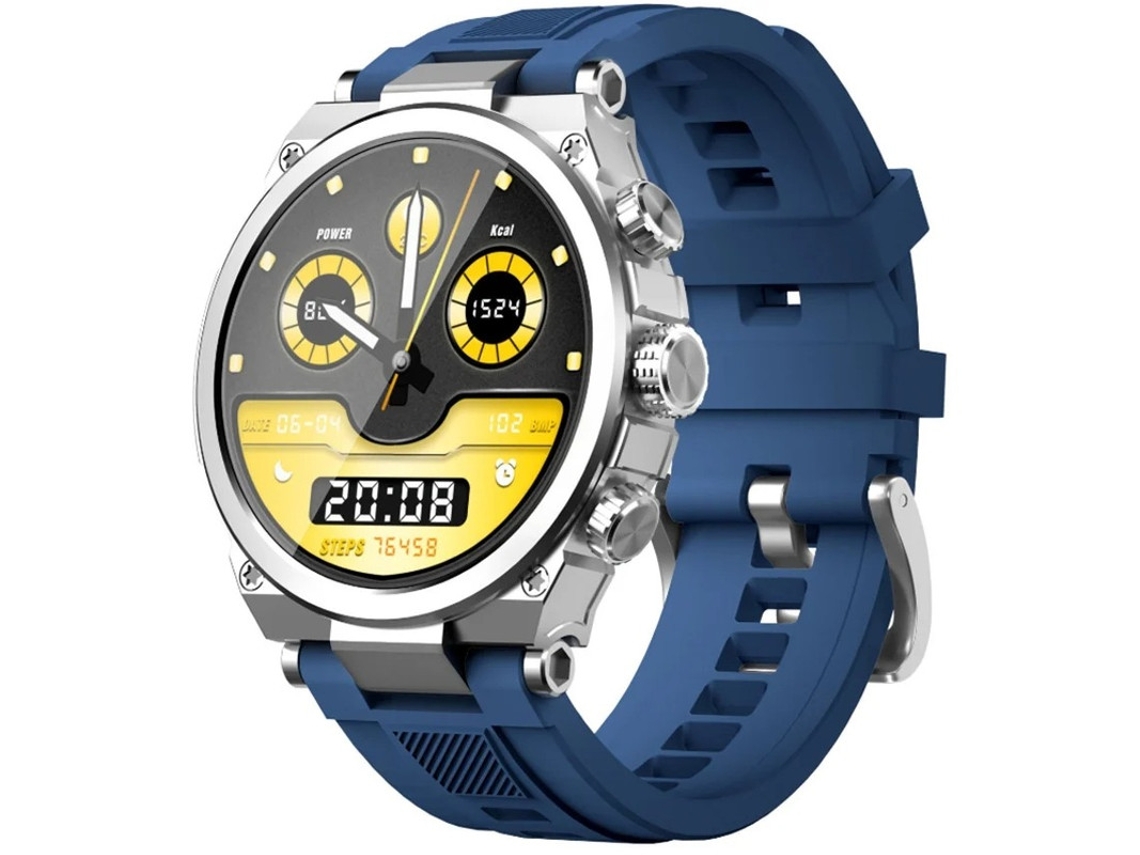 Smartwatch com chamadas Bluetooth, vários modos de exibição de relógio, modos multiesportivos e estilos de interface de usuário Blue Bestvite