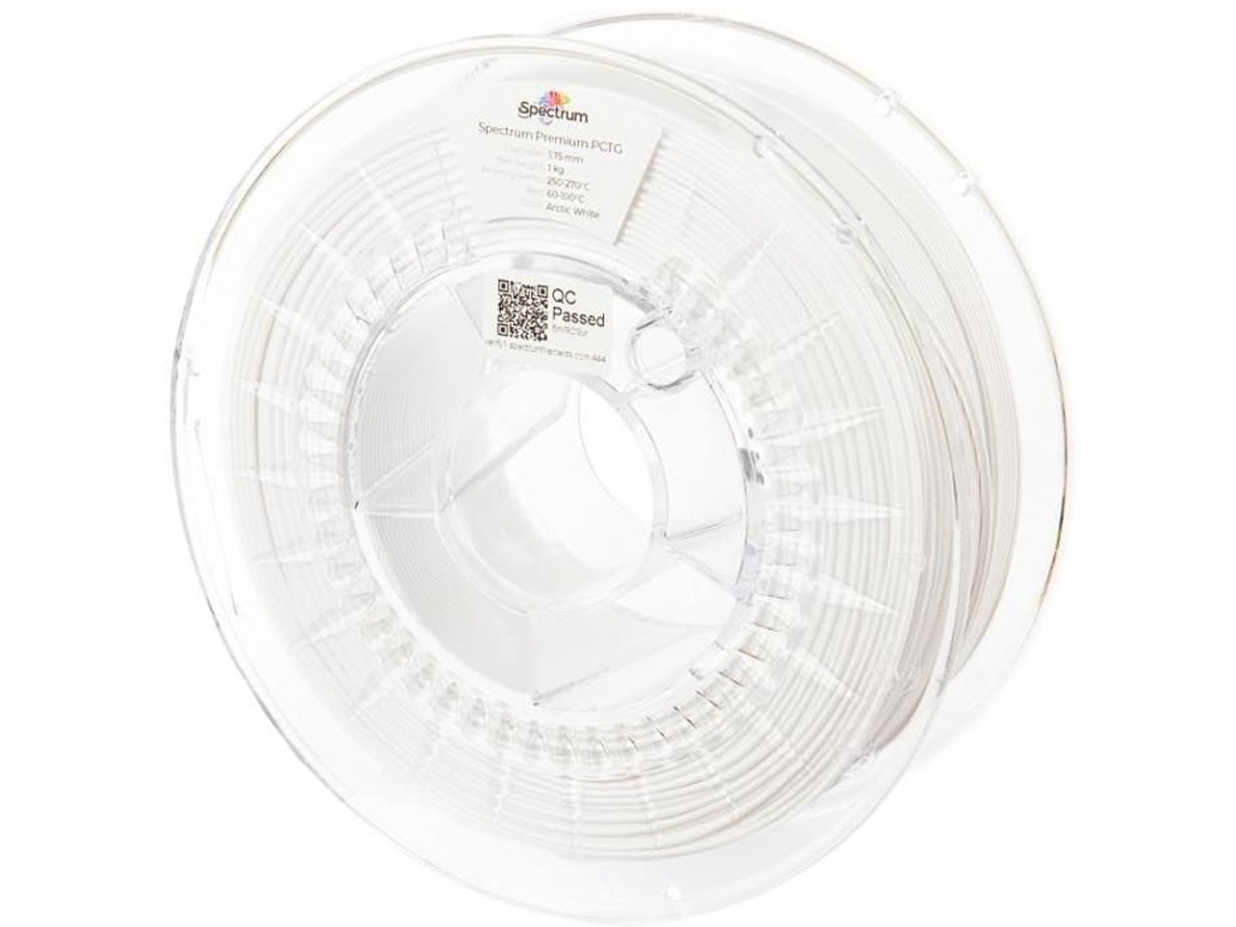Filamento Spectrum Premium PCTG 1,75 mm Branco Ártico 1 kg