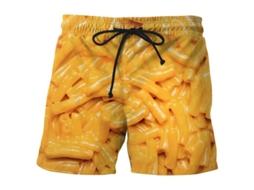 Shorts Casual Masculino Com Estampa 3d De Comida, Alças Amplas, Verão, Poliéster, Aconchegante E Respirável Amarelo