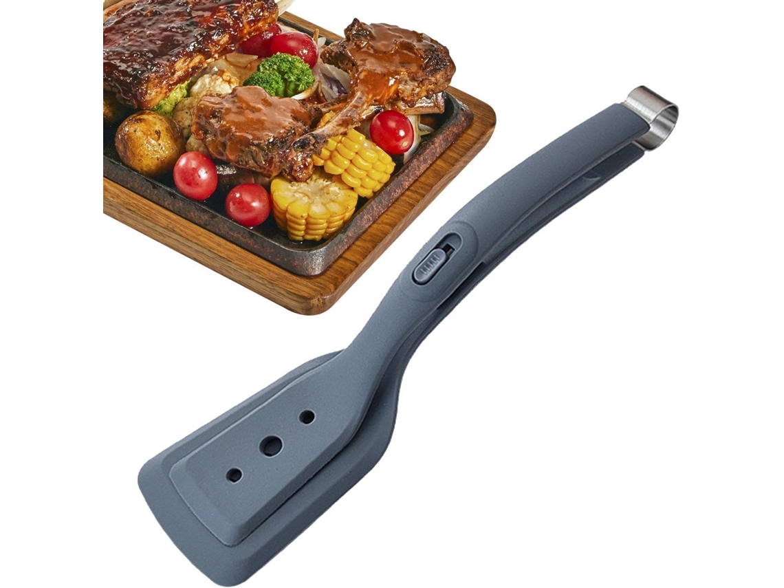 Pinça Multifuncional De Silicone Para Churrasco E Grelhados Cozinha Antiaderente Com Pontas Ideal Bifes, Saladas
