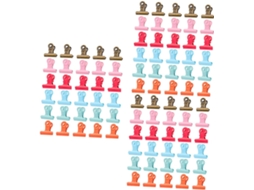 Lurrose 120 Mini Clips para Massa, Prancheta, Organizador de Mesa DIY, Clips para Arquivos, Mini Clips