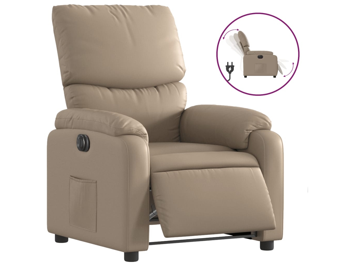 Electric Recliner Chair, Electric Recliner Chairs Vidaxl Marrom Couro Artificial