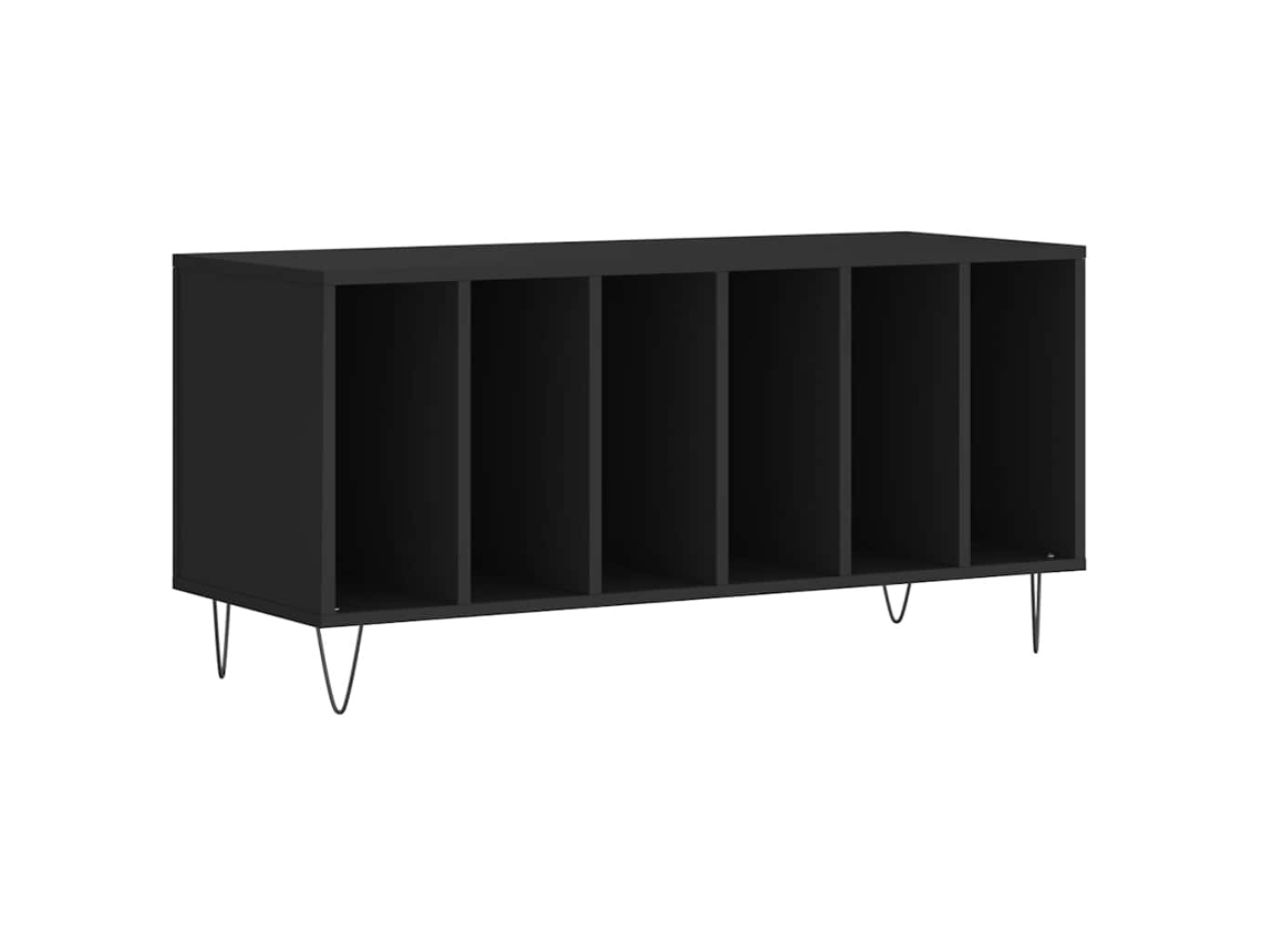 Record Cabinet, Record Cabinets Vidaxl Preto Madeira Processada (n/a)
