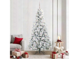 Vidaxl Árvore De Natal Articulada Artificial Branco 210 Cm Pe E Pvc