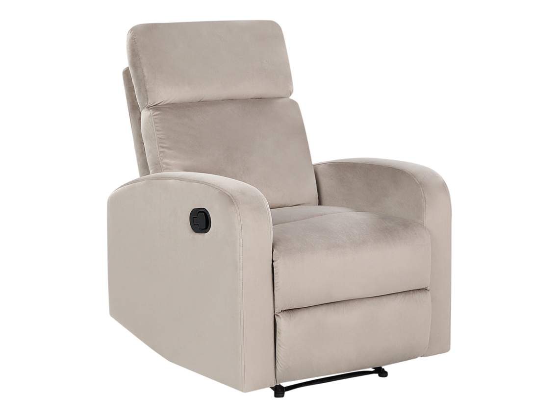 Sofá De 2 Lugares Beliani Verdal De Veludo Creme 133x73x100