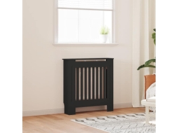 Vidaxl Cobertura De Radiador Derivados Madeira 78 Cm Preto